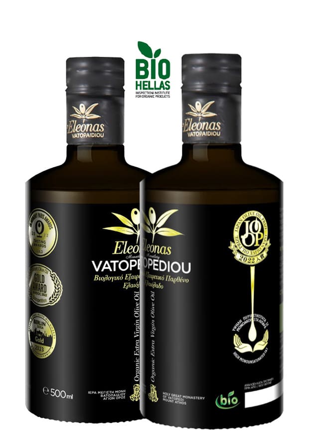 ELEONAS VATOPEDIOU Green Organic Extra Virgin Olive Oil - 500ml